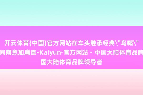 开云体育(中国)官方网站在车头继承经典