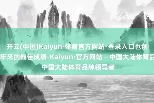 开云(中国)Kaiyun·体育官方网站-登录入口也创造了近10年来的最佳成绩-Kaiyun·官方网站 - 中国大陆体育品牌领导者