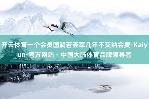 开云体育一个会员国淌若荟萃几年不交纳会费-Kaiyun·官方网站 - 中国大陆体育品牌领导者
