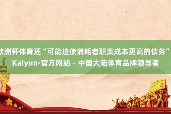 欧洲杯体育还“可能迫使消耗者职责成本更高的债务”-Kaiyun·官方网站 - 中国大陆体育品牌领导者